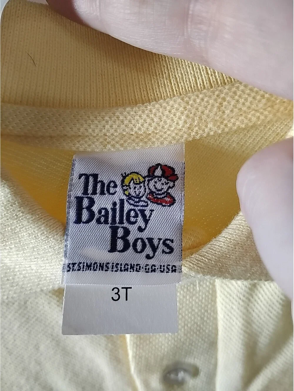 Vintage NWT The Bailey Boys Butter Yellow Polo Size 31